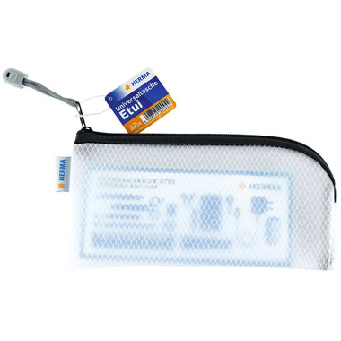 HERMA Tasca documenti con zip A6 20020 nero, 23x11cm