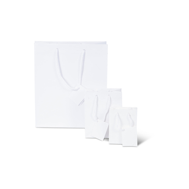 Sac cadeau avec cordon, blanc mat, 230x100x270 mm