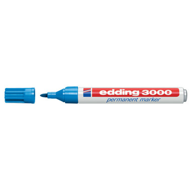EDDING Permanent Marker 3000 1,5 - 3mm 3000 - 10 light blue