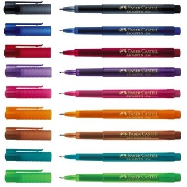FABER-CASTELL Penna Broadpen 1554 0.8mm 155421 rosso