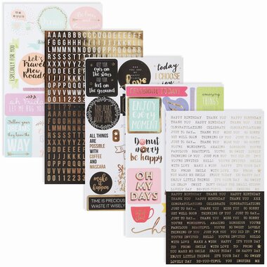 I AM CREATIVE Stickerbook 4087.473 Sprüche, 5 Blatt