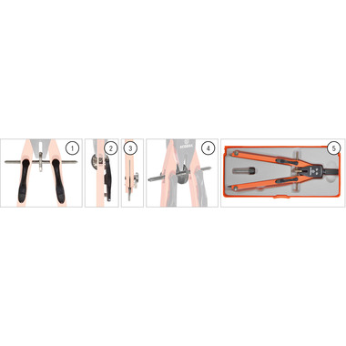 ECOBRA Compas Duo-Tec 17cm 426119 350mm, orange