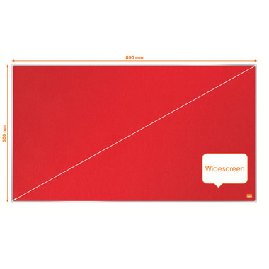 NOBO Tableau Feutre Impression Pro 1915420 rouge, 50x89cm