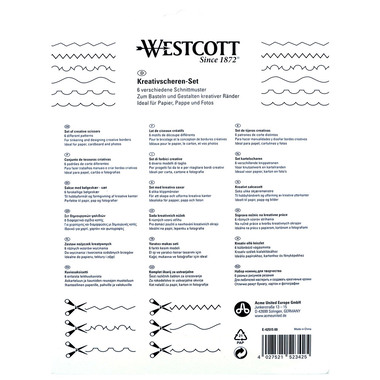 WESTCOTT Kreativscheren-Set 14cm E-42515 00 farbig ass.