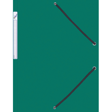 BÜROLINE Pochette à élastique A4 614493 vert, plastique