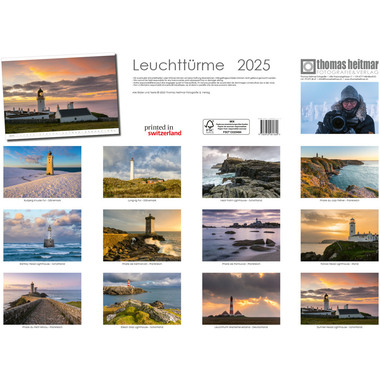 CALENDARIA Bildkalender 2025 783952581360 Leuchttürme ML 59.4x42cm