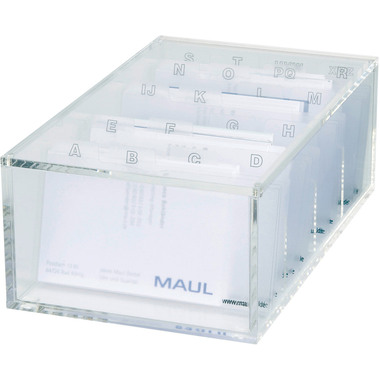 MAUL Visitenkartenbox Acryl 1956305 glasklar