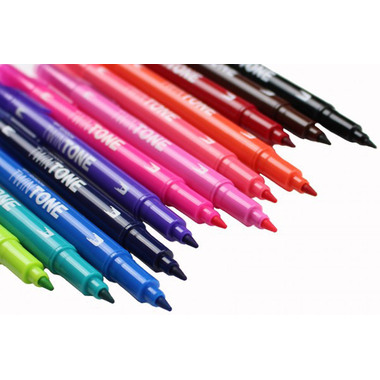 TOMBOW Fasermaler TwinTone Marker WS-PK-12P-1 Helle F. 12-tlg.