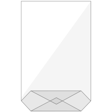 BÜROLINE Kreuzboden Beutel 115×190mm 423002 transparent 10 Stück