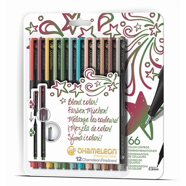 CHAMELEON Fineliner Set 0.3mm FL1202 12 Farben Design