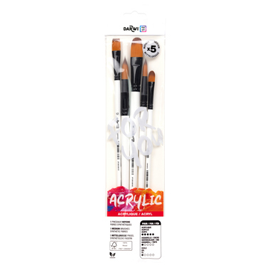 DARWI Set di penello medi DF1905150K02C Sintetico 5 pezzi