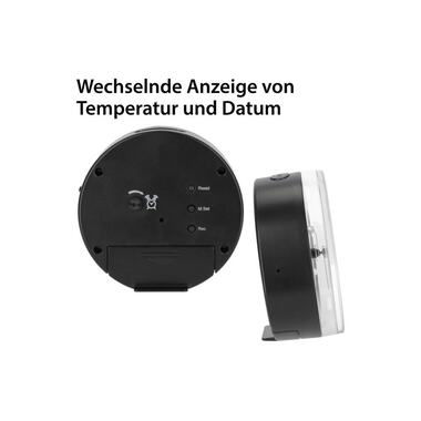 Sveglia radiocontrollata ADE 8.1 x 4 cm, nero