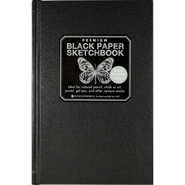 ROOST Blocco schizzo A5 1628 192 pagine, nero perforato
