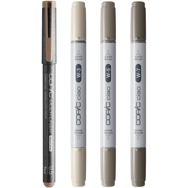COPIC Marker Ciao Shade Set 22075420 Dark Warm Gray 4 Stück