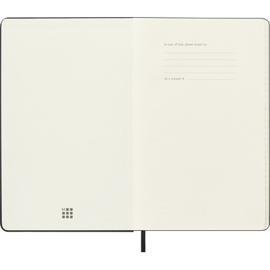 MOLESKINE Agenda settimanale note 25/26 8056999275396 18M foderato HC nero 13x21cm