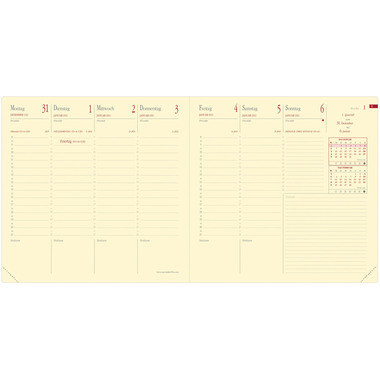 QUO-VADIS Agenda Soho Executif 2027 905263Q 1S/2P noir DE 16x16cm