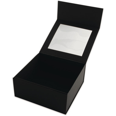 ELCO Box Regalo con grande finestra 82115.11 nero, 22x22x10cm 5 pezzi