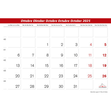 CALENDARIA Calendario 2025 783036204369 Ticino ML 40x31cm
