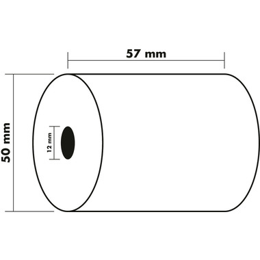 EXACOMPTA Rouleau de papier off 10 pcs. 40346E 57x50mmx20m pour caisse