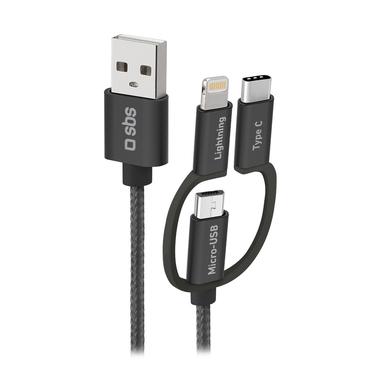 Multi-USB-Kabel, Micro-USB, USB-C, Lightning | SBS