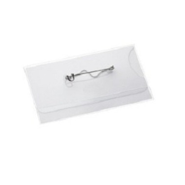 DURABLE Namensschild mit Wellennadel 800619 transp.,PVC, 60x30mm 100 Stk.