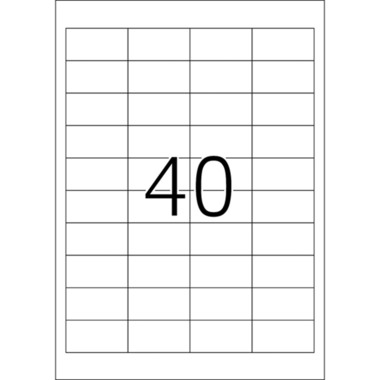 HERMA Etich. universali 48,5x25,4mm 4357 bianco 1000 parte/25 fl.