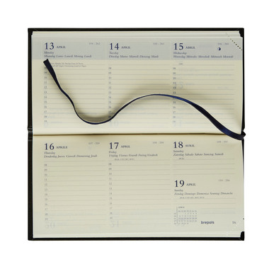 BREPOLS Agenda Breprint Lima Kul. 2025 0.074.1255 1W/2S schwarz 8x17cm