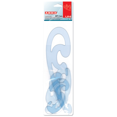 ARDA Gabarits courbes Set UNI 29012 3 pcs.