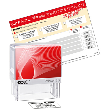 COLOP Mehrtextstempel 30 G7 5 Zeilen 18x47mm