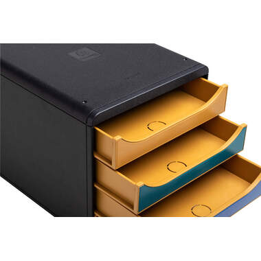 EXACOMPTA Schubladenbox NeoDeco A4+ 310505D multicolor 4 Schubladen