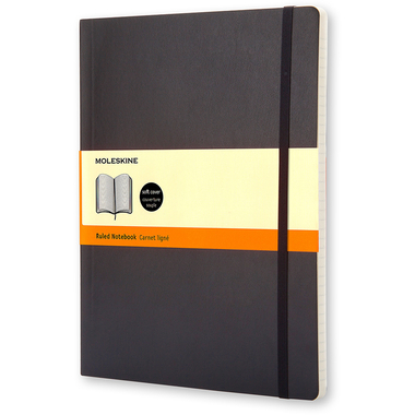 MOLESKINE Carnet Soft XL 722-3 ligné noir