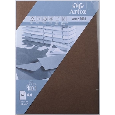 ARTOZ Papier 1001 A4 107796146 100g, braun 5 Blatt