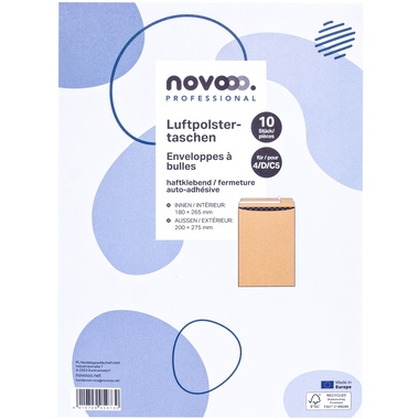 NOVOOO Luftpolstertasche Recycle Gr.4 E-1712124 braun, 200x275mm 10 Stück