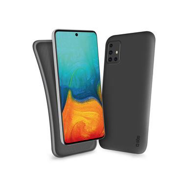 Custodia in TPU flessibile, effetto silk touch per Samsung Galaxy A71, colore nero