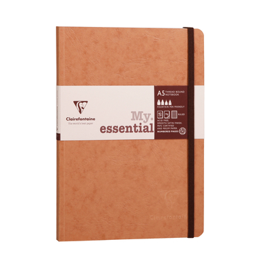 CLAIREFONTAINE AgeBag MyEss A5 79346C Carnet ligné brun 96 f.
