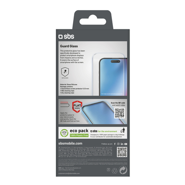Tempered glass protective screen for iPhone 16/15 | SBS
