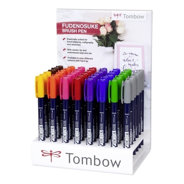 TOMBOW Kalligraphie-Stift WS-BH WS-BH-48P-A Fudenosuke, Display