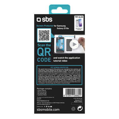 Pellicola trasparente per Samsung Galaxy S10e