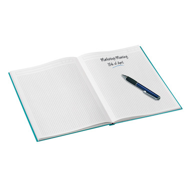 LEITZ Notizbuch WOW A5 46281051 kariert, 90g eisblau