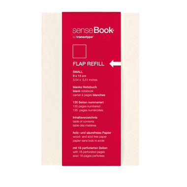 TRANSOTYPE senseBook FLAP REFILL A6 75510602 quadr., S, 135 fogli beige