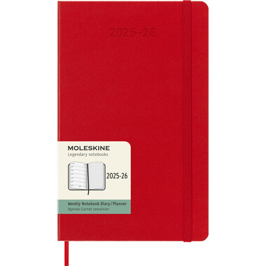 MOLESKINE Agenda settimanale note 25/26 8056999275402 18M foderato HC rosso 13x21cm