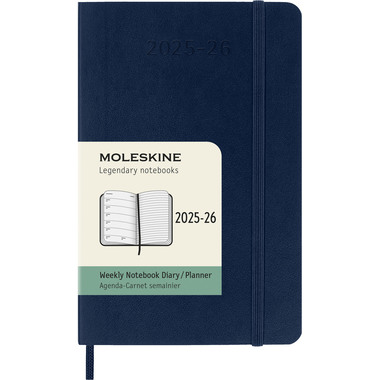 MOLESKINE Agenda settimanale note 25/26 8056999275464 18M foderato SC saphir 9x14cm