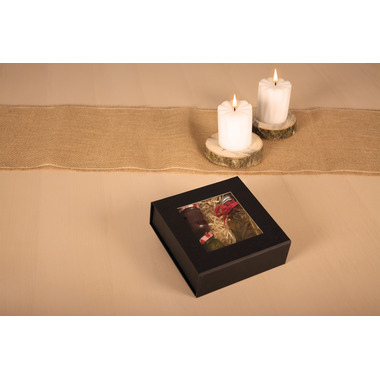 ELCO Box Regalo con grande finestra 82111.11 nero, 15x15x5cm 5 pezzi