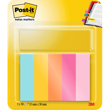POST-IT Page Marker 15mmx50mm 670-5-BEA 5 colori 5x50 bande