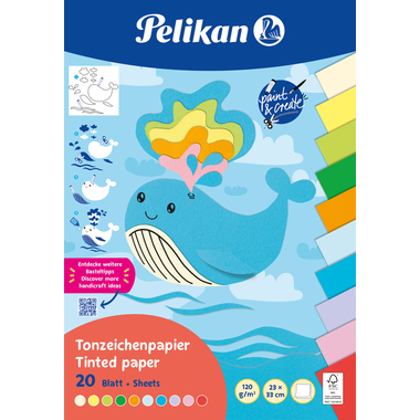 PELIKAN Tonzeichenpapier 101592 Summer 23x33 cm, 120 g/m2