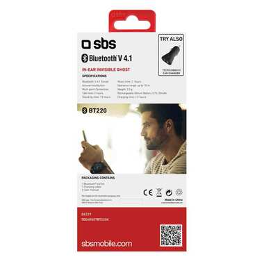 Micro auricolare dotata di microfono e tasto di risposta, tecnologia multipoint, Bluetooth v4.1