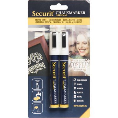 SECURIT Kreidestift 2-6mm BL-SMA510-WT weiss, 2 Stück