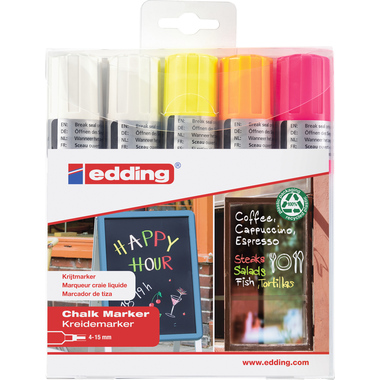 EDDING Windowmarker 4090 4-15mm 4090-E5 5 colori ass.