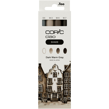 COPIC Marker Ciao Shade Set 22075420 Dark Warm Gray 4 Stück