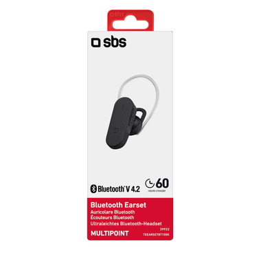 Bügel-Headset mit Mikrofon und Anrufannahmetaste, Multipoint-Technologie, Bluetooth V4.2, Farbe Schwarz
